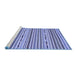 Sideview of Machine Washable Abstract Blue Modern Rug, wshabs2183blu