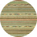 Round Machine Washable Abstract Oak Brown Rug, wshabs2183