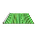 Sideview of Machine Washable Abstract Green Modern Area Rugs, wshabs2183grn