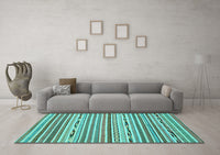 Machine Washable Abstract Light Blue Modern Rug, wshabs2183lblu