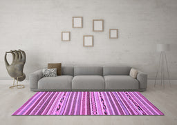 Machine Washable Abstract Purple Modern Area Rugs in a Living Room, wshabs2183pur