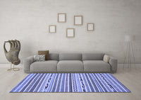 Machine Washable Abstract Blue Modern Rug, wshabs2183blu