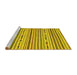 Sideview of Machine Washable Abstract Yellow Modern Rug, wshabs2183yw