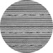 Round Machine Washable Abstract Gray Modern Rug, wshabs2183gry