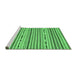 Sideview of Machine Washable Abstract Emerald Green Modern Area Rugs, wshabs2183emgrn