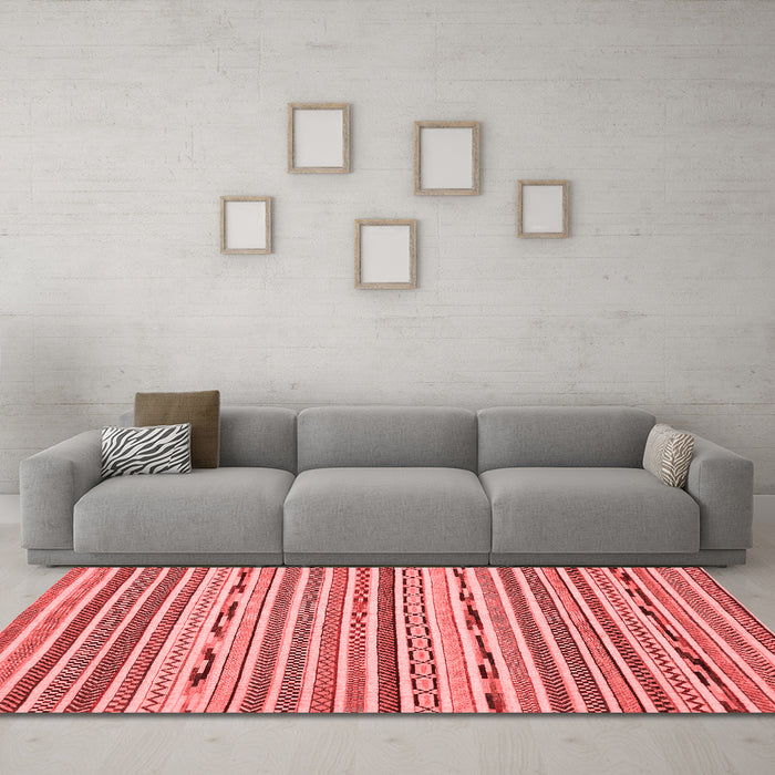 Modern Red Washable Rugs
