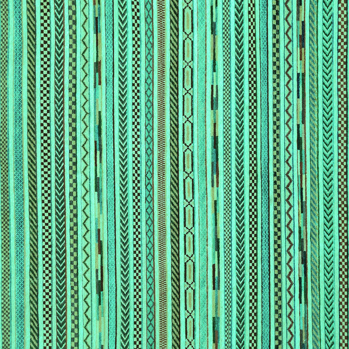 Square Machine Washable Abstract Turquoise Modern Area Rugs, wshabs2183turq