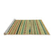 Sideview of Machine Washable Abstract Metallic Gold Rug, wshabs2184