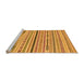 Sideview of Machine Washable Abstract Orange Modern Area Rugs, wshabs2184org