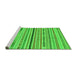 Sideview of Machine Washable Abstract Green Modern Area Rugs, wshabs2184grn