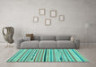 Machine Washable Abstract Light Blue Modern Rug in a Living Room, wshabs2184lblu