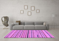 Machine Washable Abstract Purple Modern Rug, wshabs2184pur