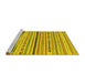 Sideview of Machine Washable Abstract Yellow Modern Rug, wshabs2184yw