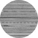 Round Abstract Gray Modern Rug, abs2184gry