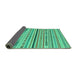 Sideview of Abstract Turquoise Modern Rug, abs2184turq