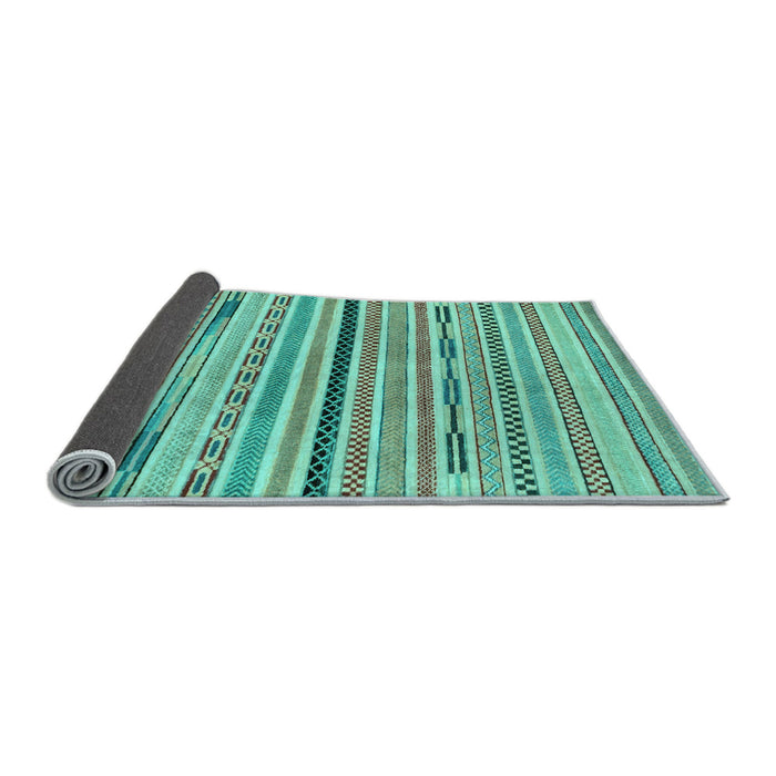 Sideview of Abstract Light Blue Modern Rug, abs2184lblu