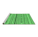 Sideview of Machine Washable Abstract Emerald Green Modern Area Rugs, wshabs2184emgrn