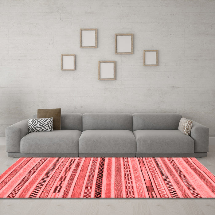 Modern Red Washable Rugs