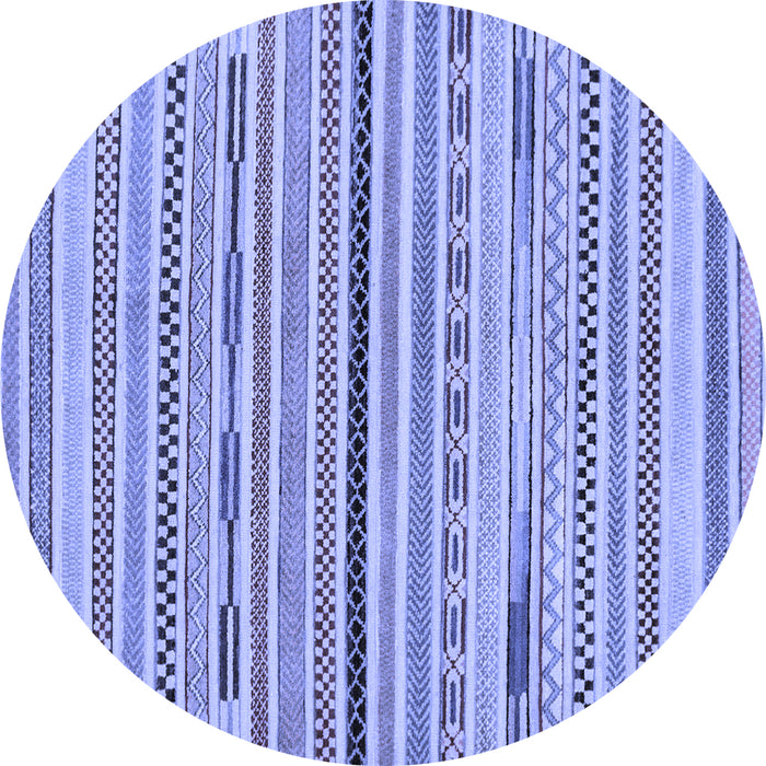Round Abstract Blue Modern Rug, abs2184blu