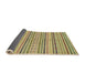 Sideview of Abstract Metallic Gold Modern Rug, abs2185