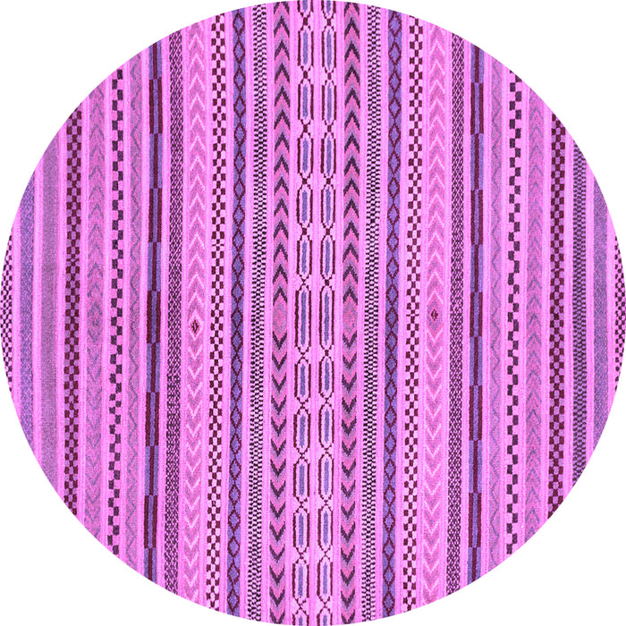 Round Abstract Purple Modern Rug, abs2185pur