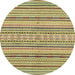 Round Abstract Metallic Gold Modern Rug, abs2185