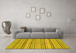 Machine Washable Abstract Yellow Modern Rug in a Living Room, wshabs2185yw