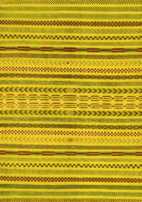 Abstract Yellow Modern Rug, abs2185yw