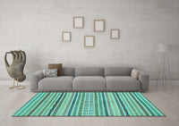 Machine Washable Abstract Light Blue Modern Rug, wshabs2185lblu