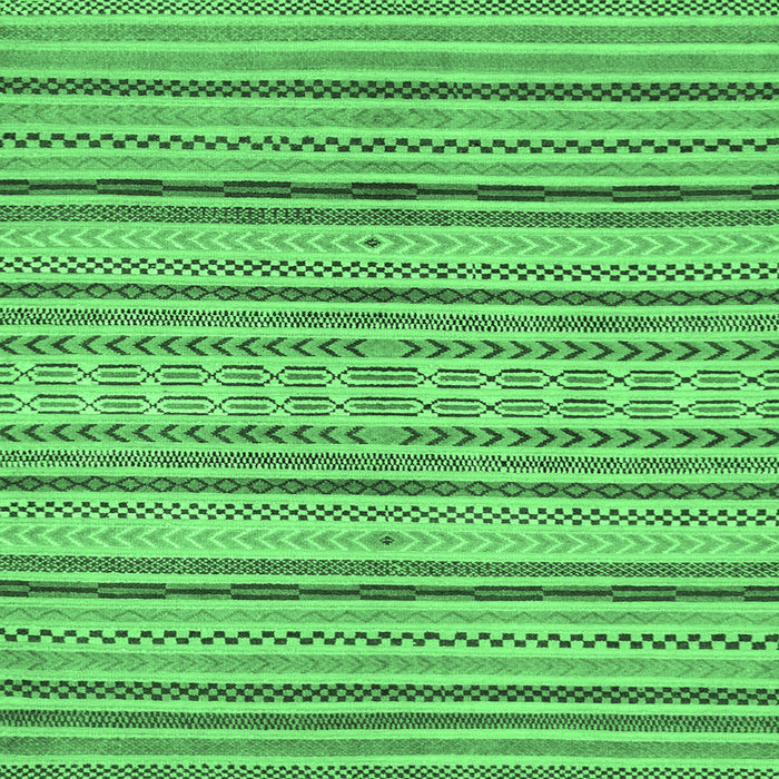 Square Machine Washable Abstract Emerald Green Modern Area Rugs, wshabs2185emgrn