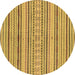 Round Machine Washable Abstract Brown Modern Rug, wshabs2185brn