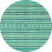 Round Abstract Light Blue Modern Rug, abs2185lblu