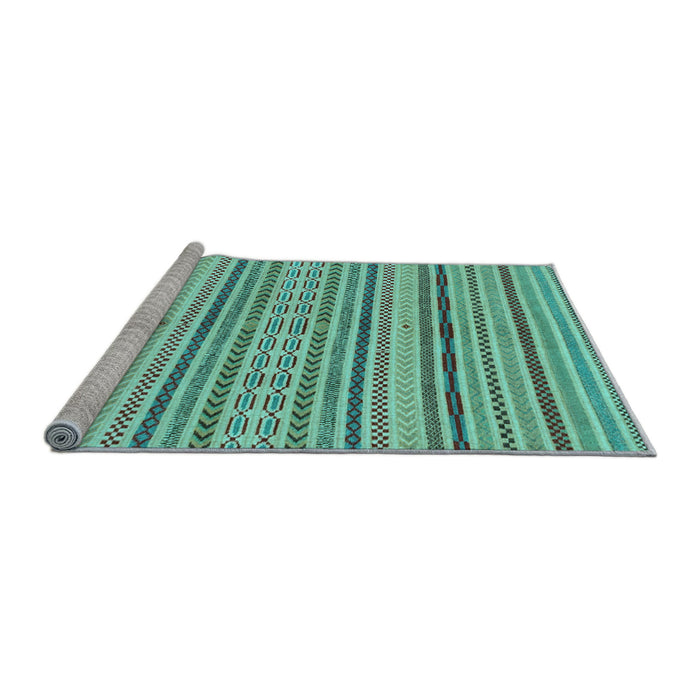 Sideview of Machine Washable Abstract Light Blue Modern Rug, wshabs2185lblu