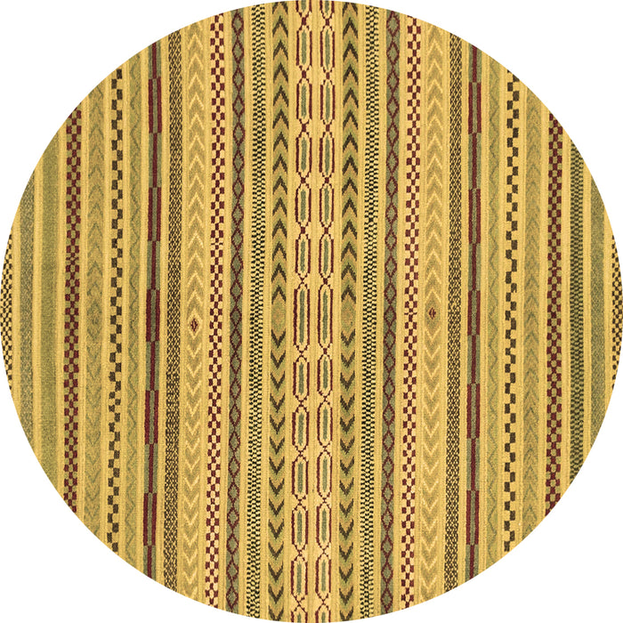 Round Abstract Brown Modern Rug, abs2185brn
