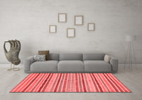 Machine Washable Abstract Red Modern Rug, wshabs2185red