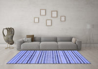 Machine Washable Abstract Blue Modern Rug, wshabs2185blu