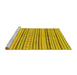 Sideview of Machine Washable Abstract Yellow Modern Rug, wshabs2185yw