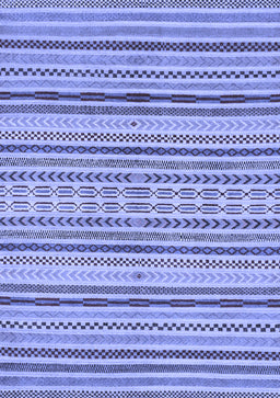 Abstract Blue Modern Rug, abs2185blu