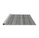 Sideview of Machine Washable Abstract Gray Modern Rug, wshabs2185gry