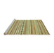 Sideview of Machine Washable Abstract Dark Golden Brown Rug, wshabs2186