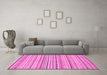 Machine Washable Abstract Pink Modern Rug in a Living Room, wshabs2186pnk