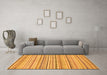 Machine Washable Abstract Orange Modern Area Rugs in a Living Room, wshabs2186org