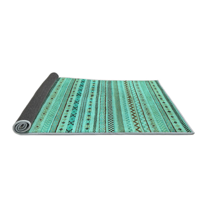 Sideview of Abstract Light Blue Modern Rug, abs2186lblu