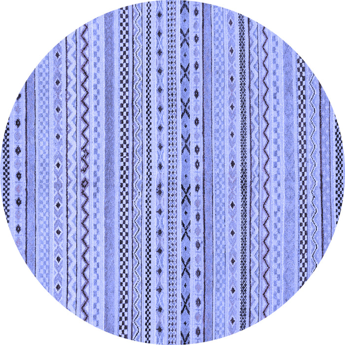 Round Machine Washable Abstract Blue Modern Rug, wshabs2186blu
