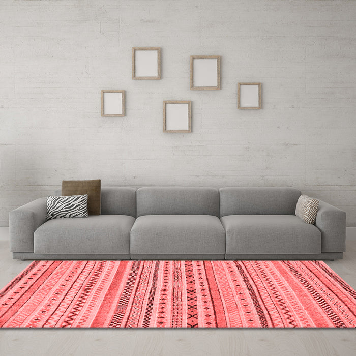 Modern Red Washable Rugs