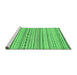 Sideview of Machine Washable Abstract Emerald Green Modern Area Rugs, wshabs2186emgrn