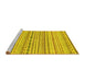 Sideview of Machine Washable Abstract Yellow Modern Rug, wshabs2186yw