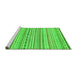 Sideview of Machine Washable Abstract Green Modern Area Rugs, wshabs2186grn