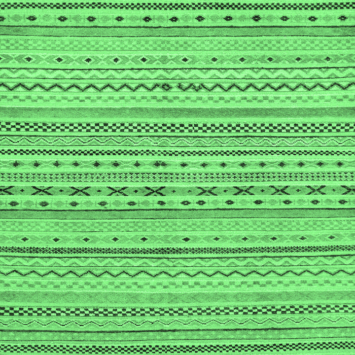 Square Machine Washable Abstract Emerald Green Modern Area Rugs, wshabs2186emgrn