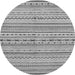 Round Machine Washable Abstract Gray Modern Rug, wshabs2186gry